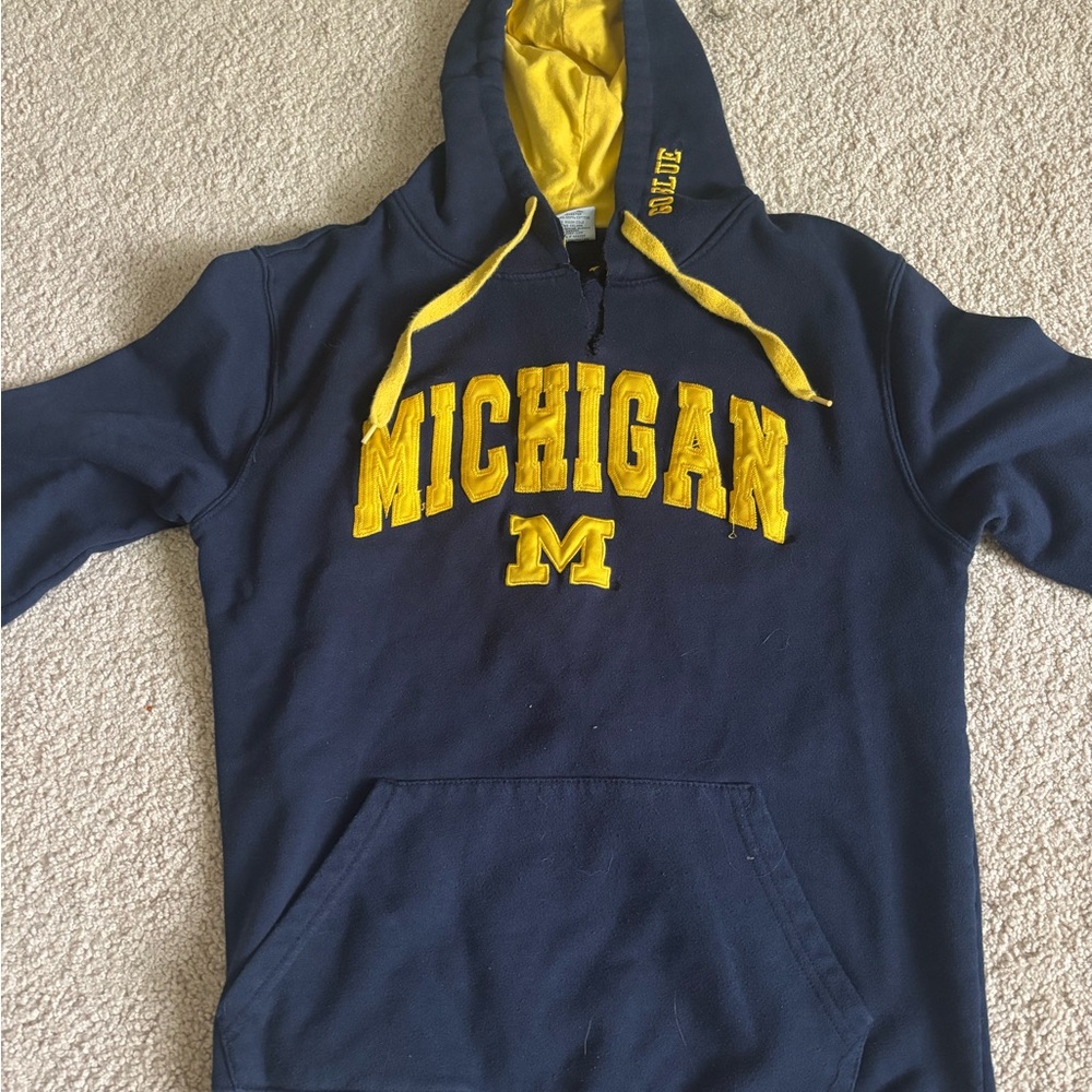Michigan Hoodie with Yellow Accents